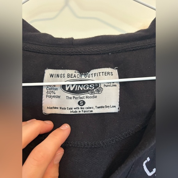 WINGS- Cape Cod Black Hoodie - Picture 3 of 6
